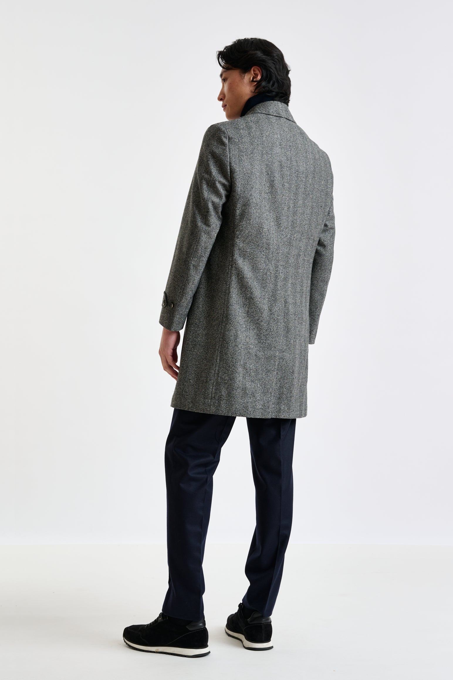 Grey Wool Leeds Coat Zeus — detail 3