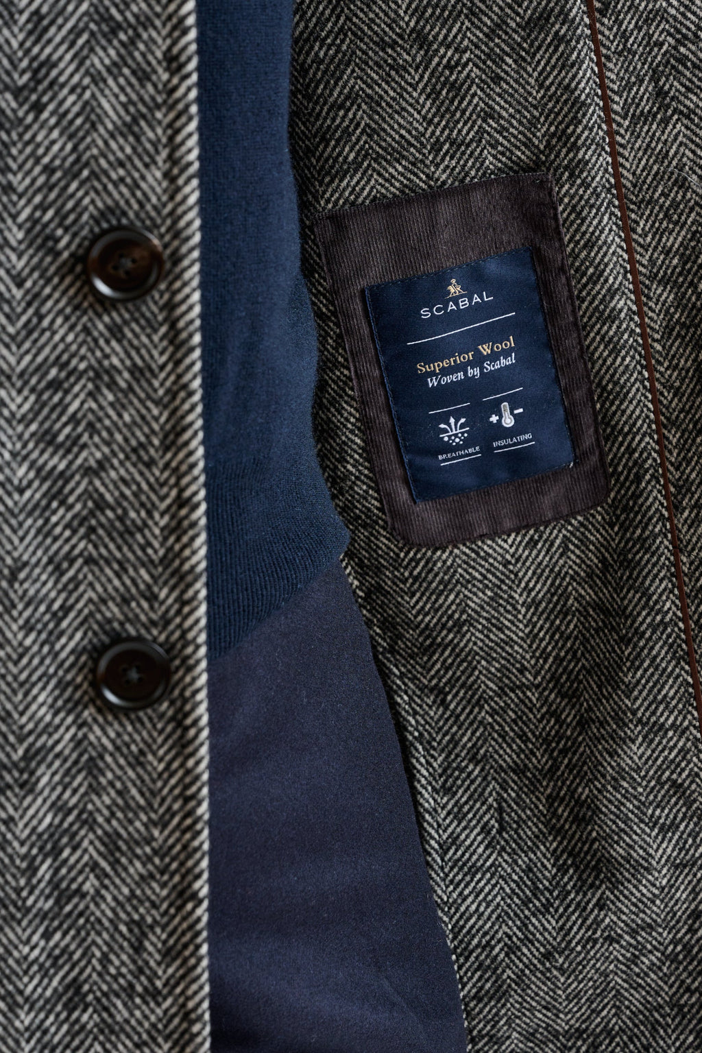 Grey Melange Wool Leeds Coat — detail 5