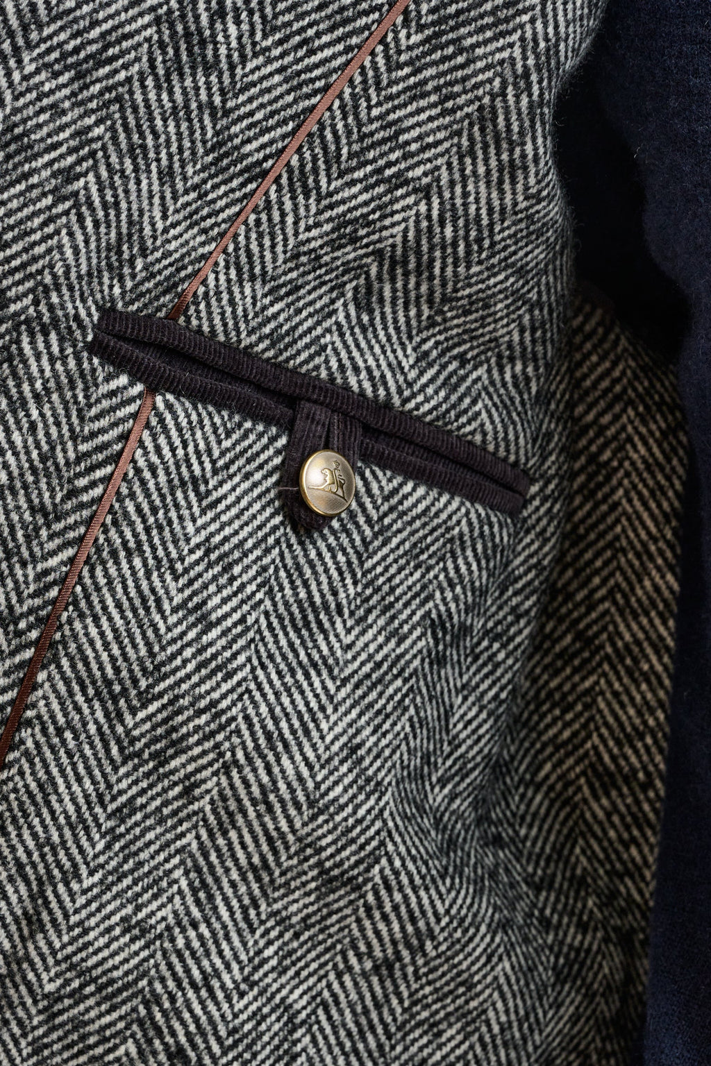 Grey Melange Wool Leeds Coat — detail 6