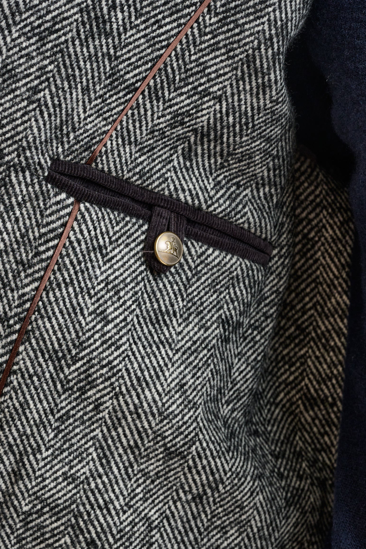 Grey Melange Wool Leeds Coat — detail 6