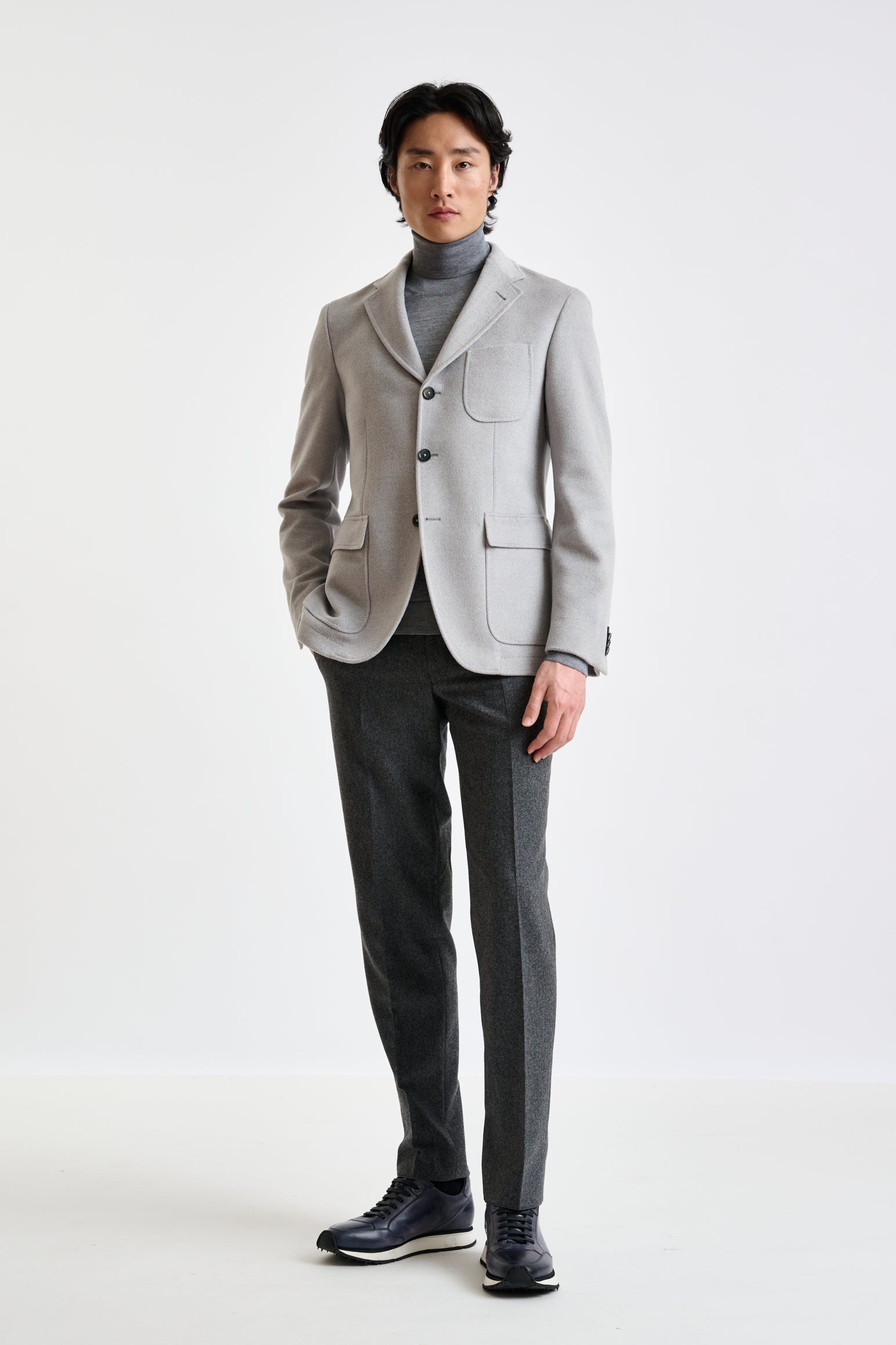 Grey Wool Penrith Jacket Zeus — detail 2
