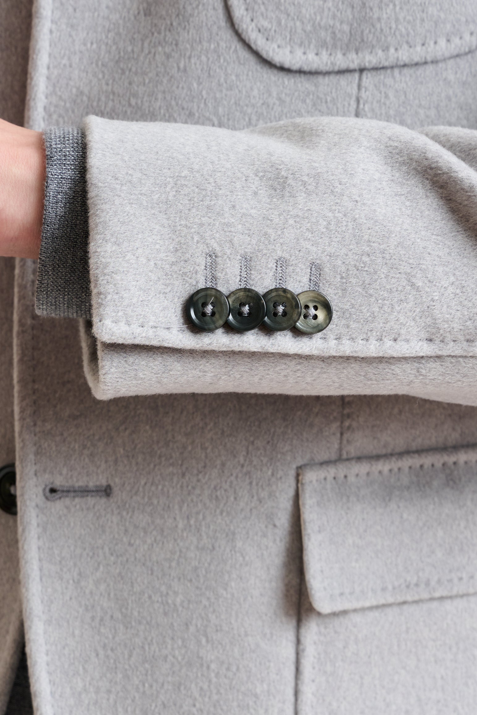 Grey Wool Penrith Jacket Zeus — detail 5