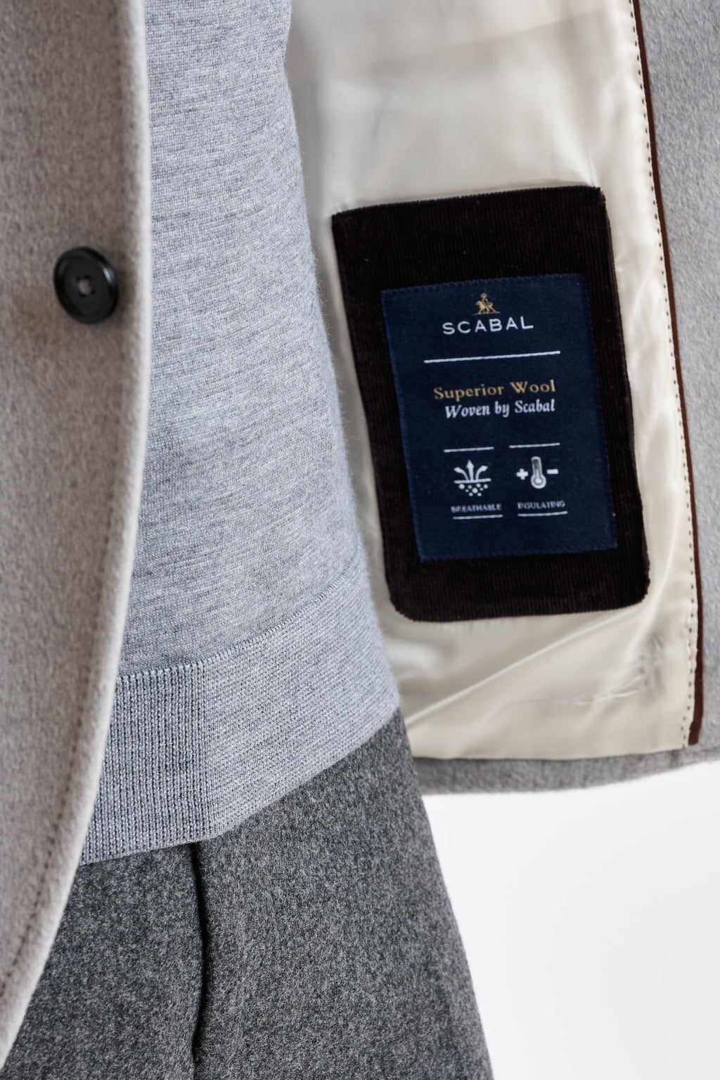 Grey Wool Penrith Jacket Zeus — detail 6