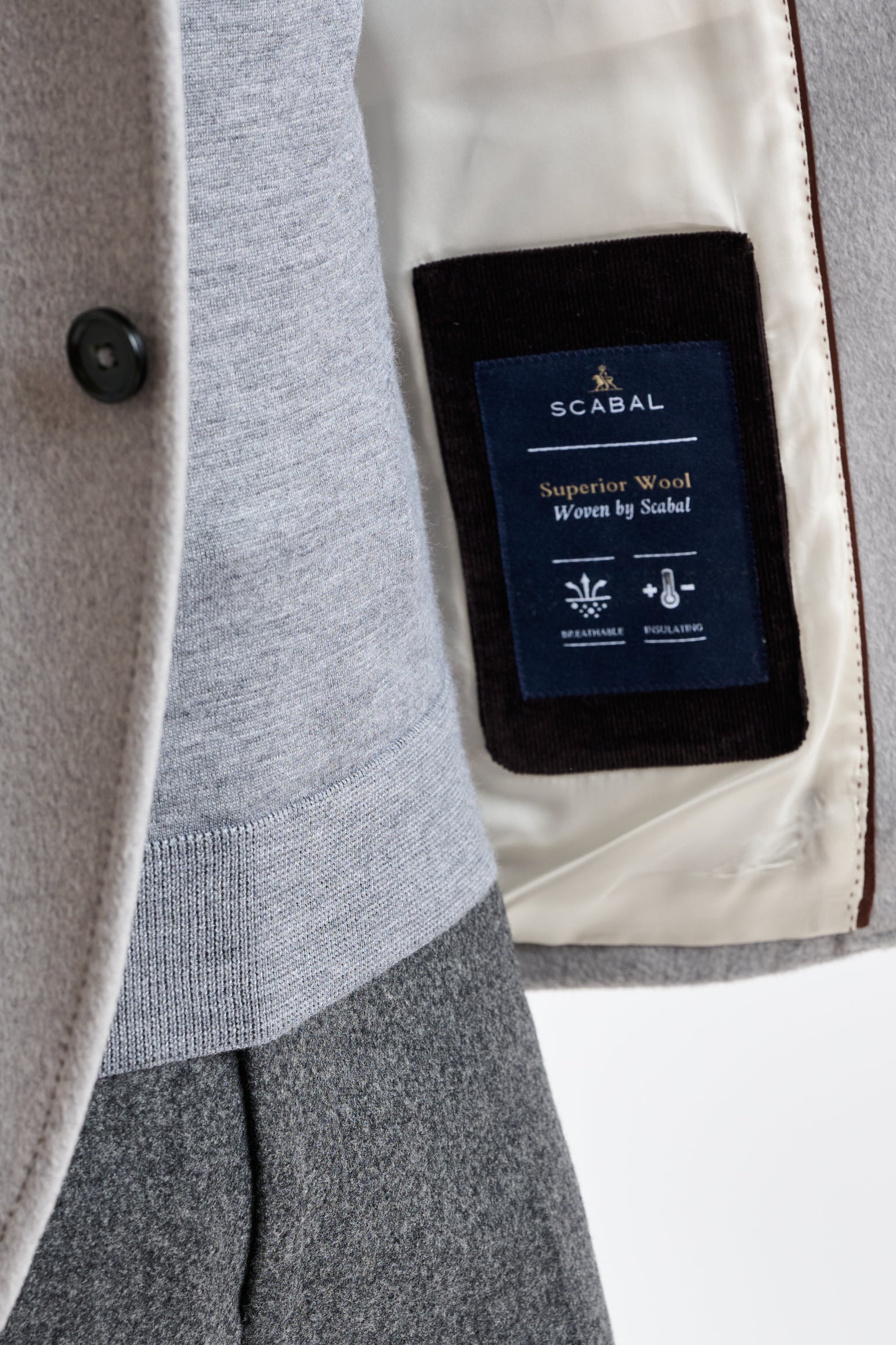 Grey Wool Penrith Jacket Zeus — detail 6