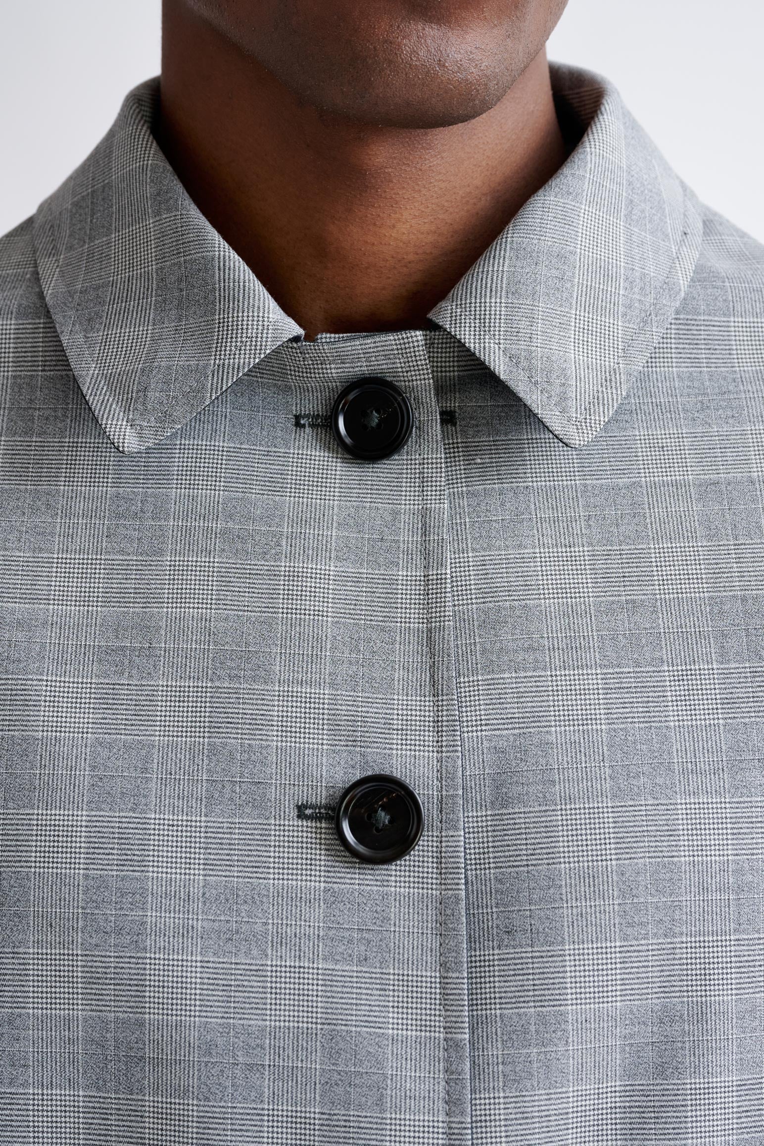 Dark Grey Wool Twill Membrane Troy Reversible Jacket — detail 2