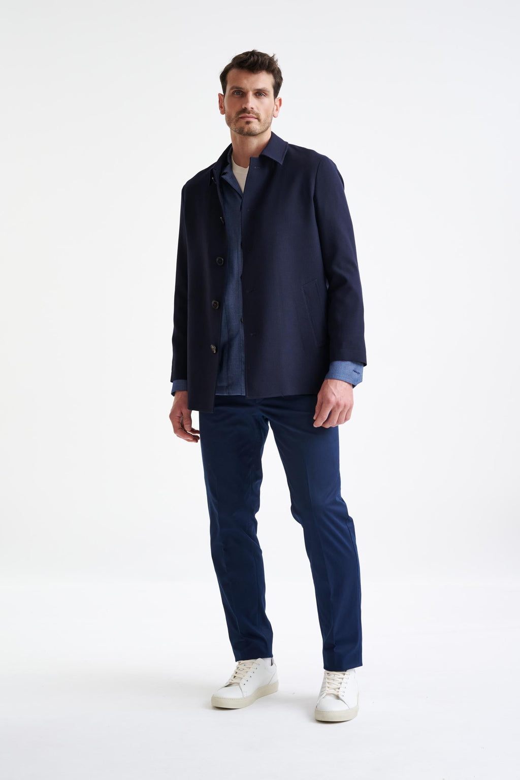 Dark Blue Wool Connect Troy Jacket — detail 3