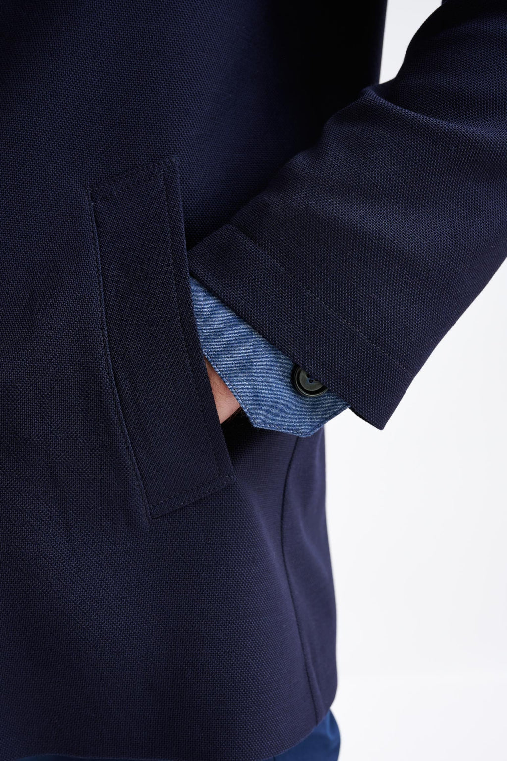 Dark Blue Wool Connect Troy Jacket — detail 1