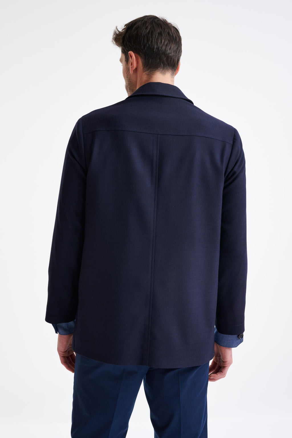 Dark Blue Wool Connect Troy Jacket — detail 4