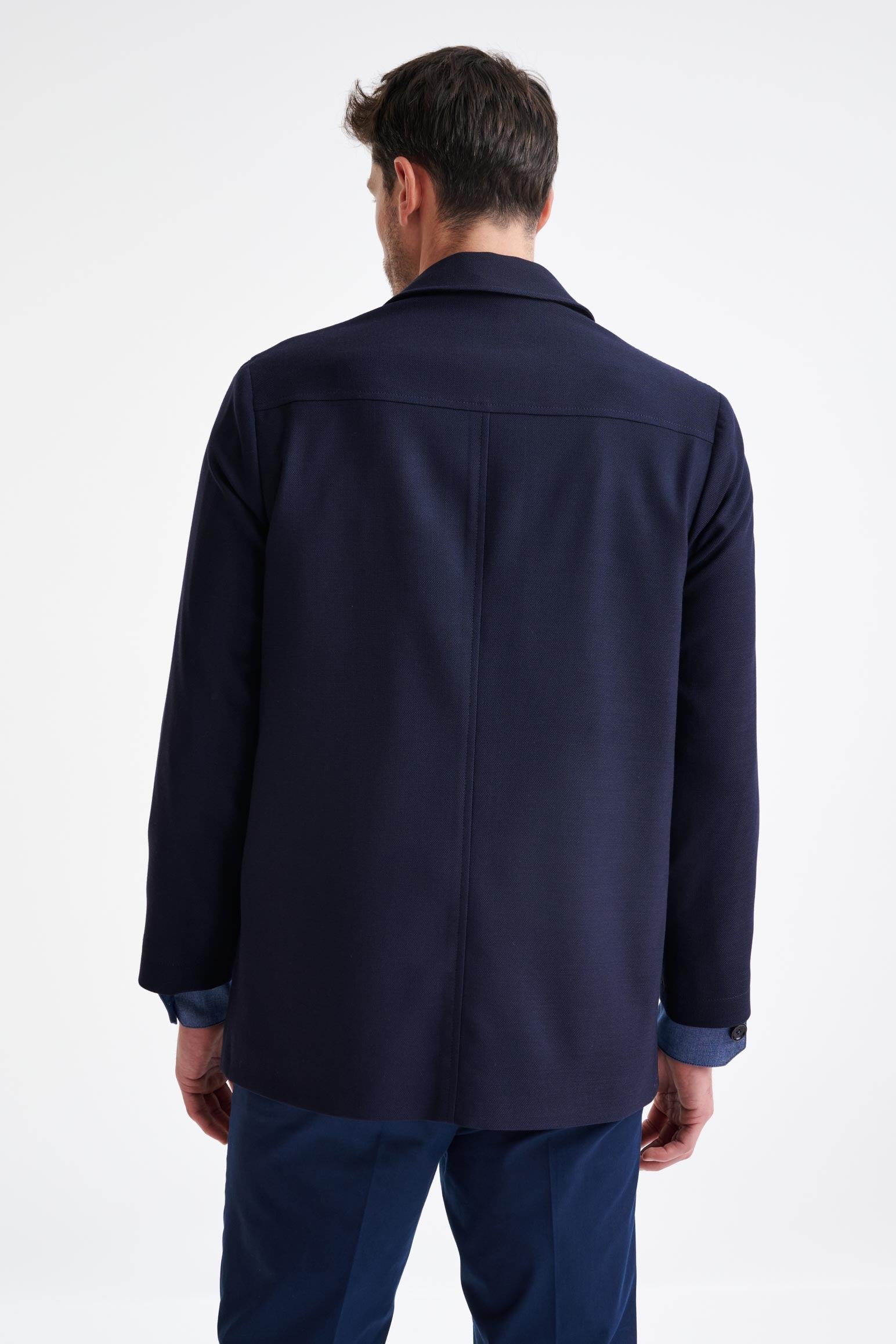 Dark Blue Wool Connect Troy Jacket — detail 4