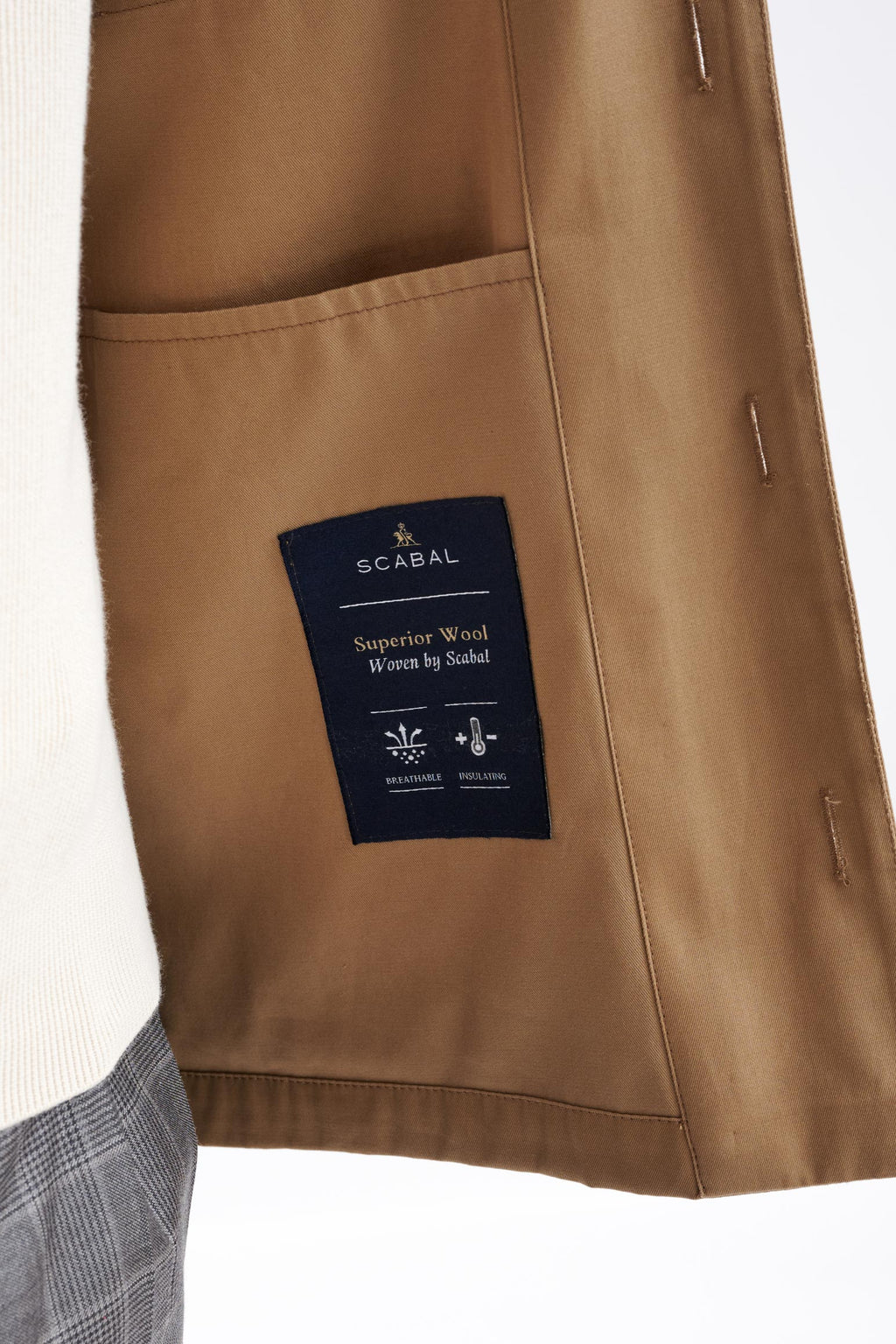Beige Plymouth Overshirt Cashmere Cotton — detail 4