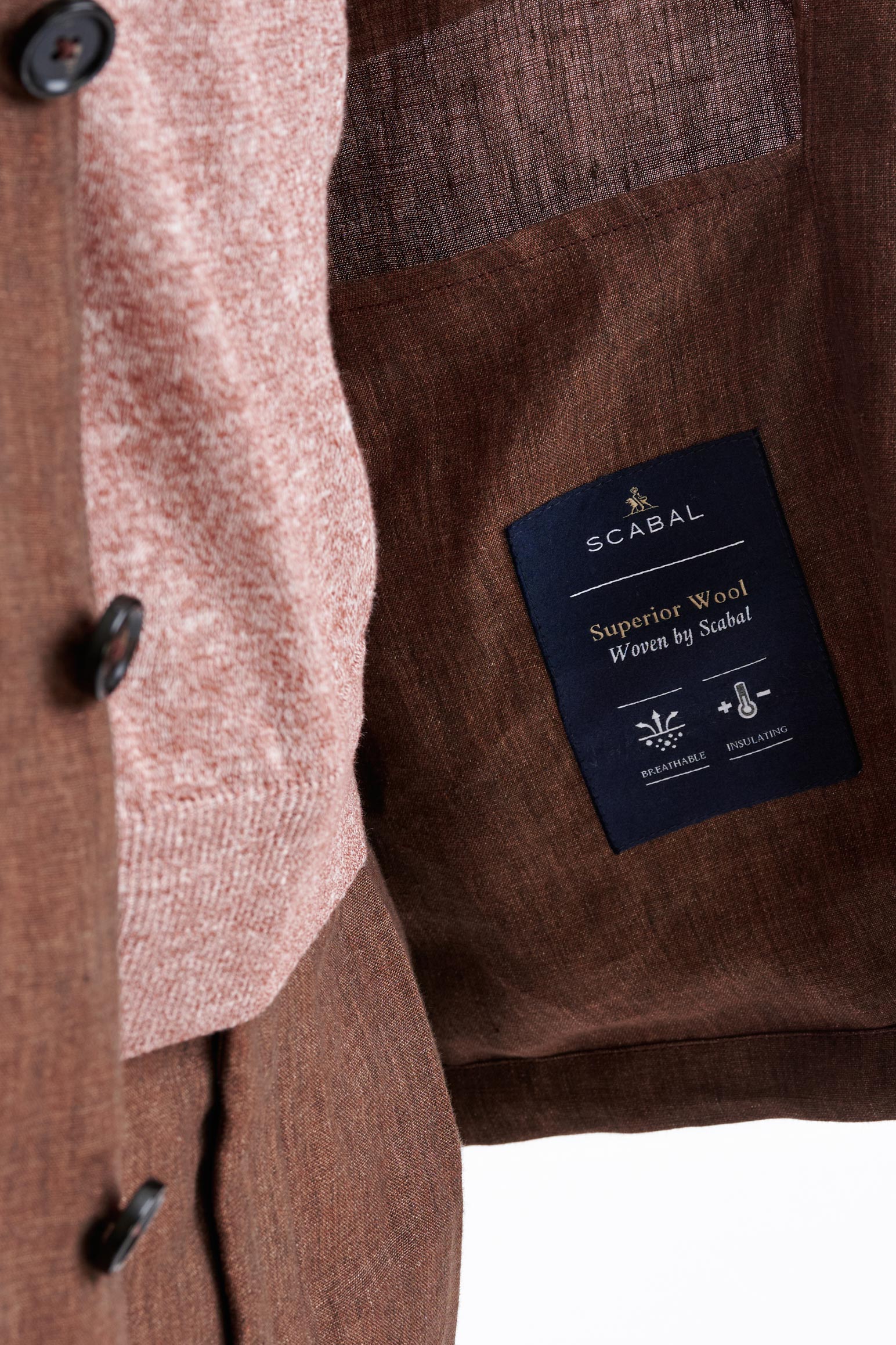 Brown Plymouth Overshirt Pure Linen — detail 2
