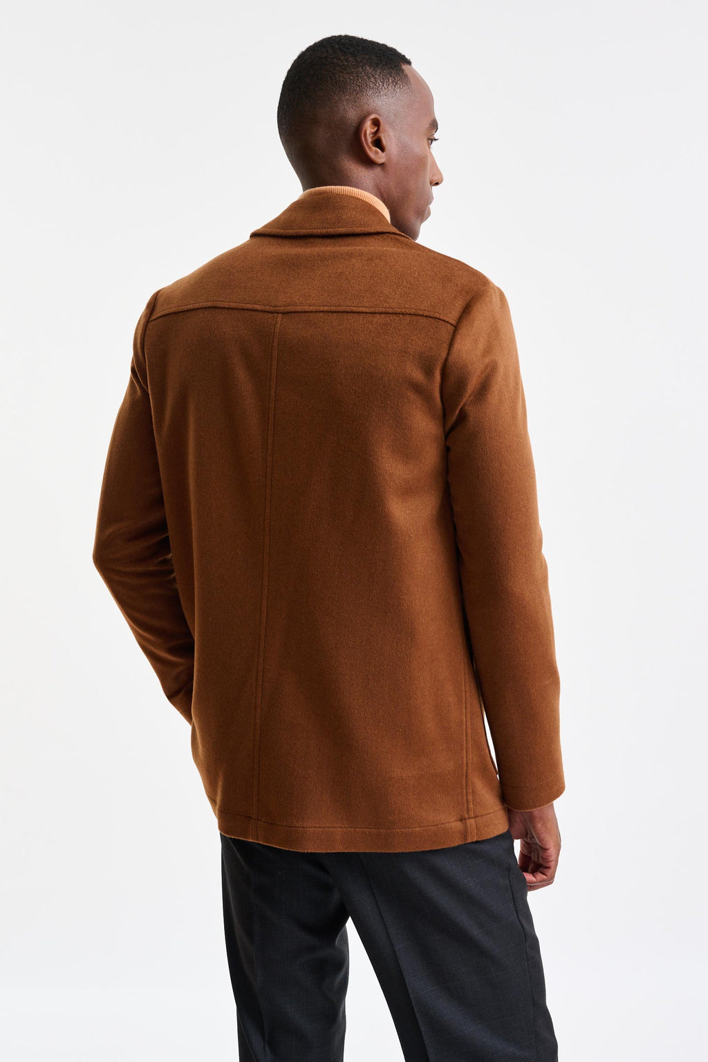 Medium Brown 100% Cashmere Troy Overcoat St. Moritz — detail 7