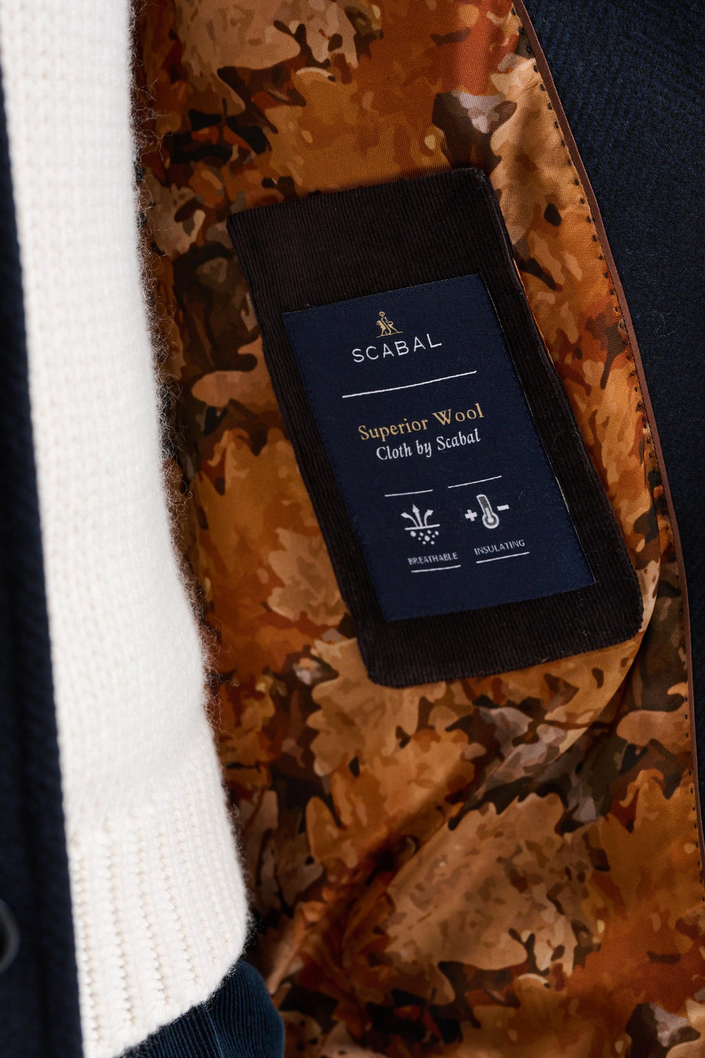 Dark Blue 100% Wool Troy Jacket Zeus — detail 5