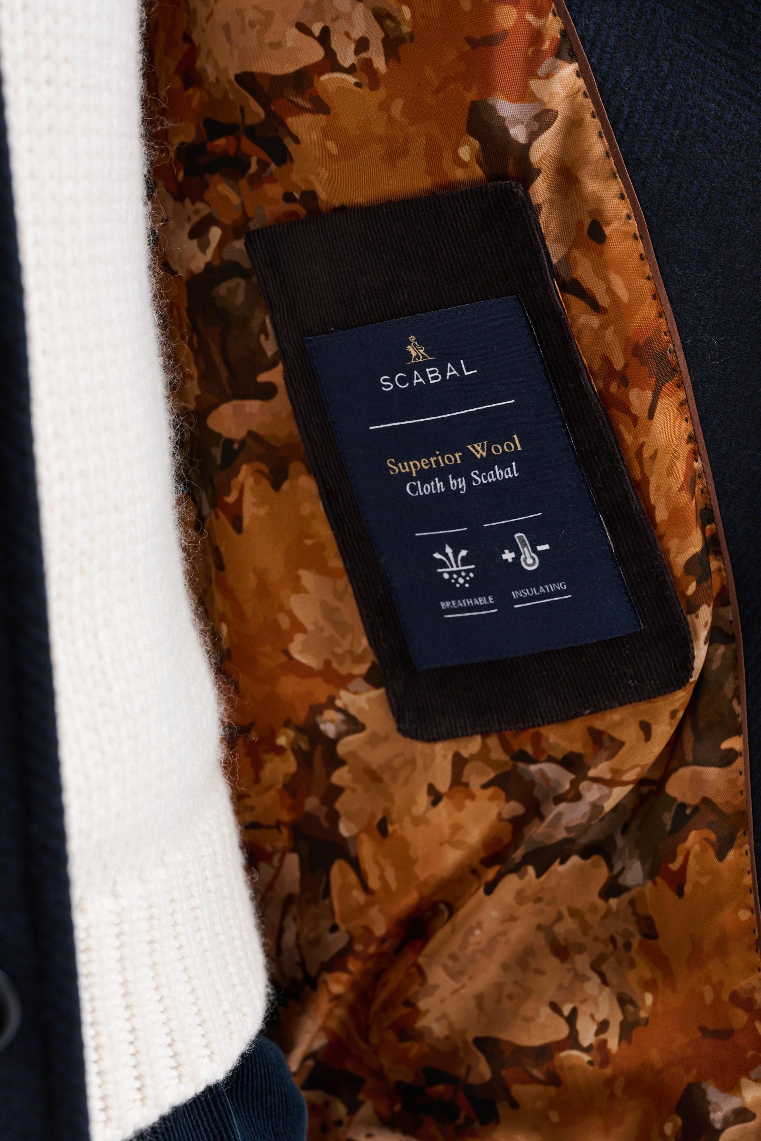 Dark Blue 100% Wool Troy Jacket Zeus — detail 5