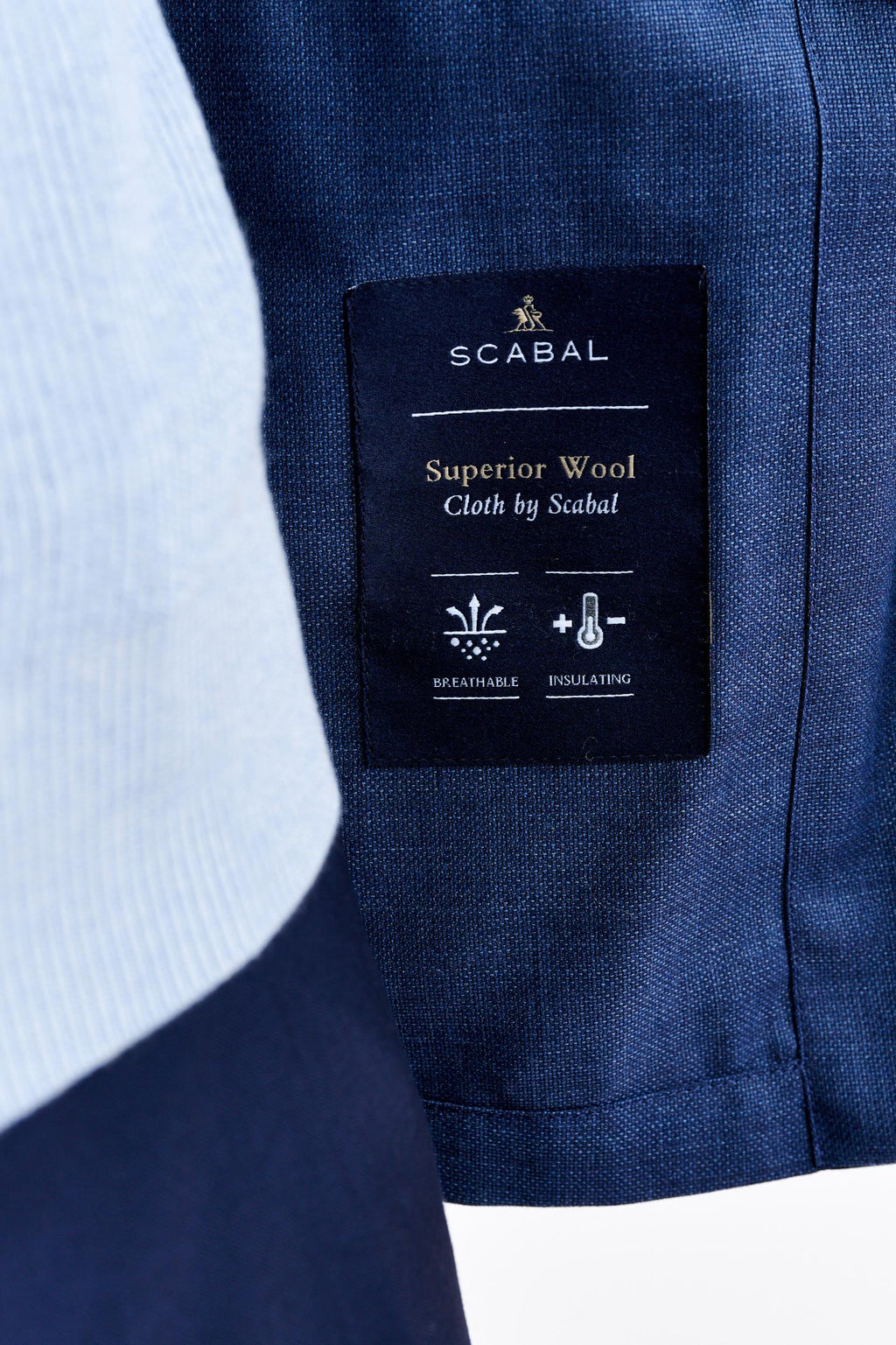 Medium Blue 100% Wool Plymouth Overshirt Image — detail 3