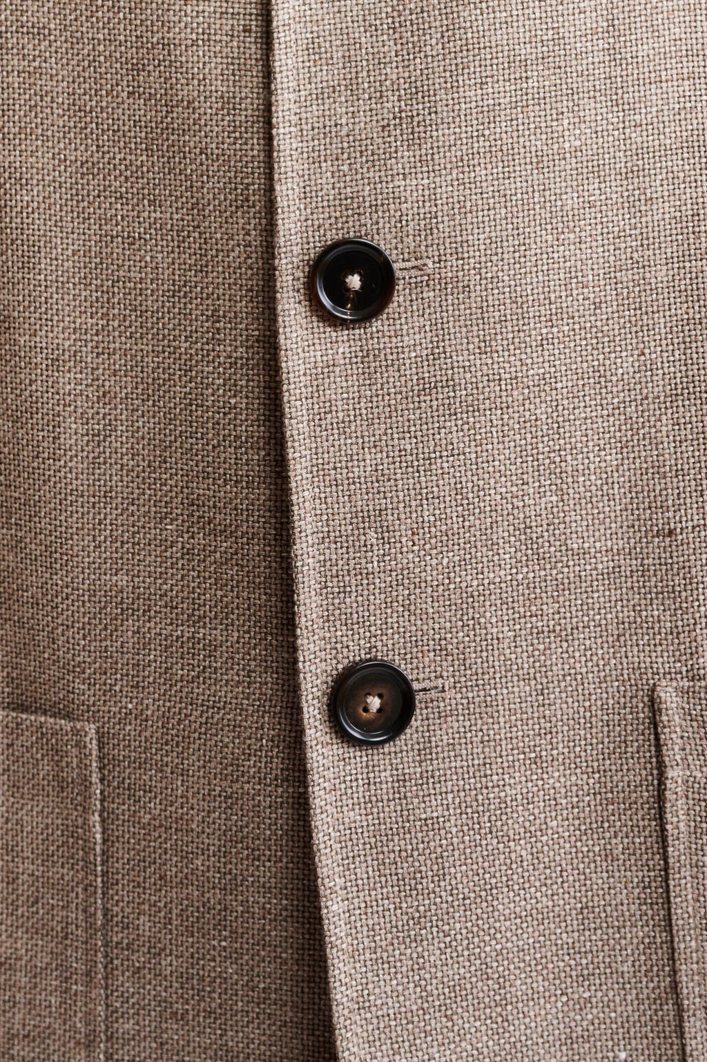 Medium Brown Wool & Linen Troy Jacket Jazz — detail 3