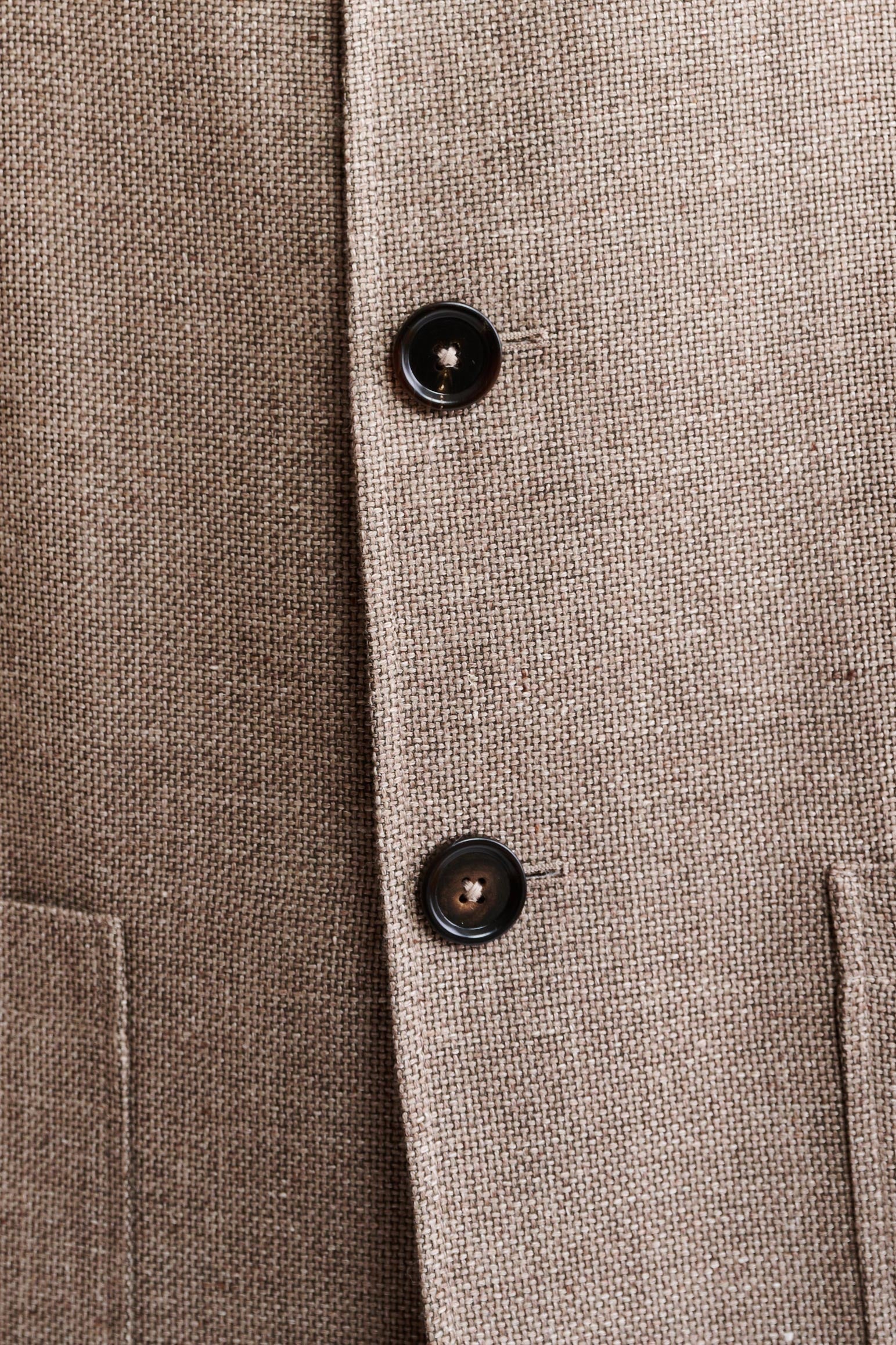 Medium Brown Wool & Linen Troy Jacket Jazz — detail 3