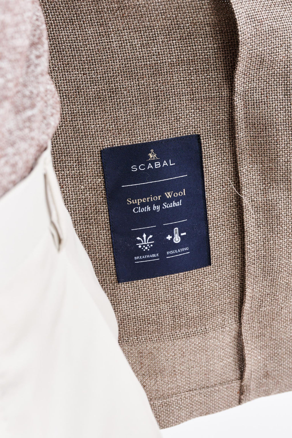 Medium Brown Wool & Linen Troy Jacket Jazz — detail 4