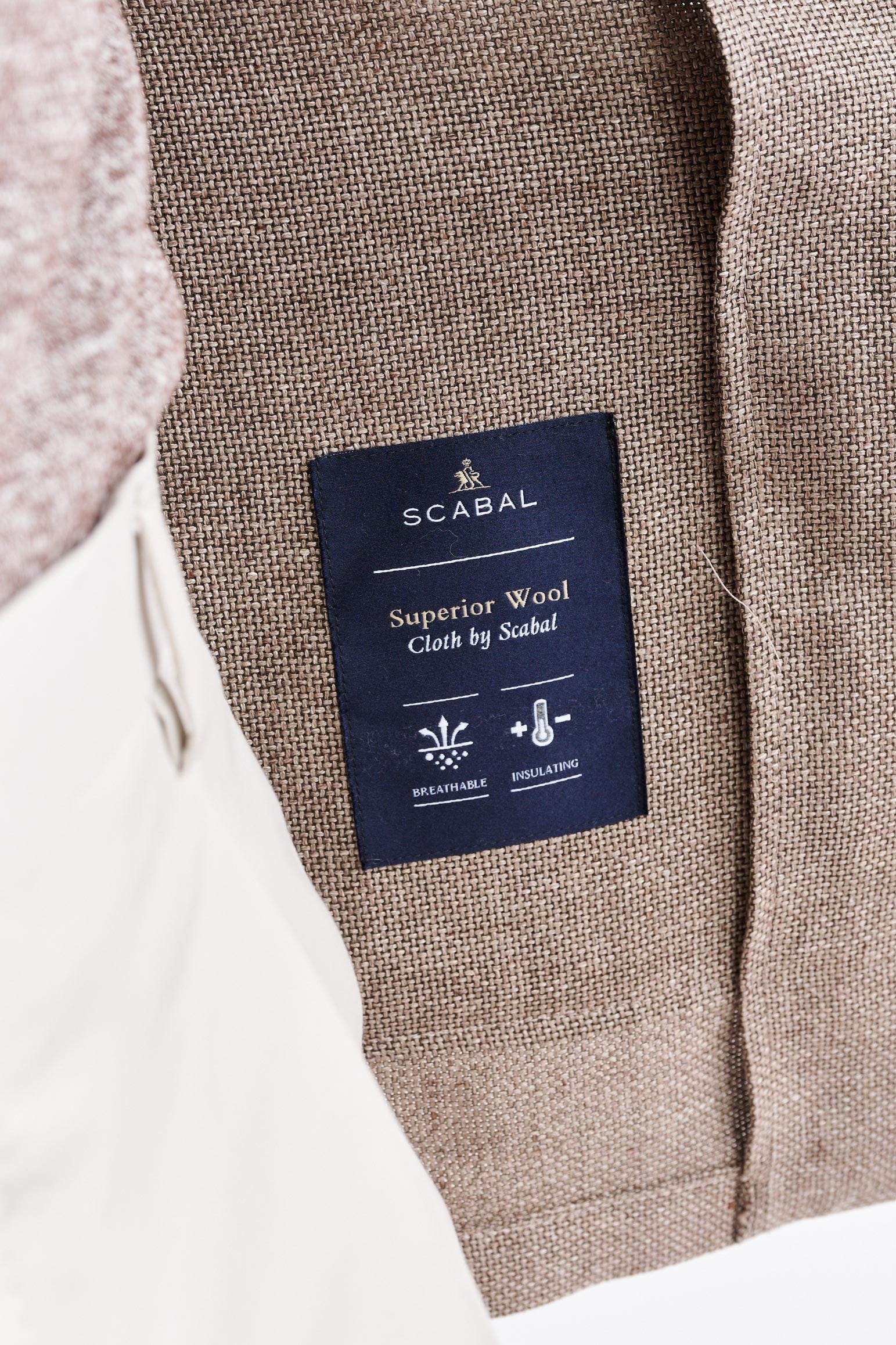Medium Brown Wool & Linen Troy Jacket Jazz — detail 4