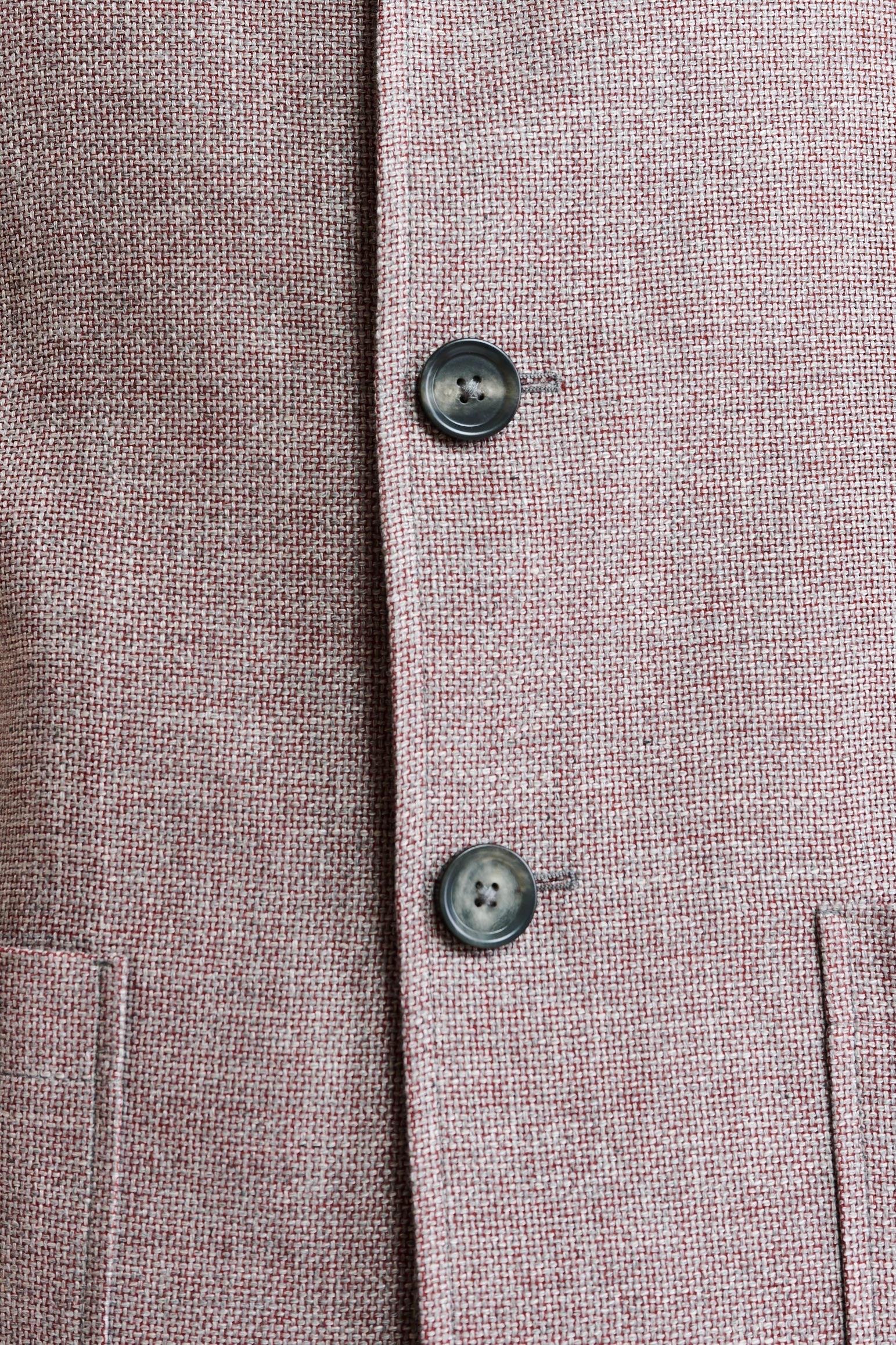 Light Red Wool & Linen Troy Jacket Jazz — detail 3