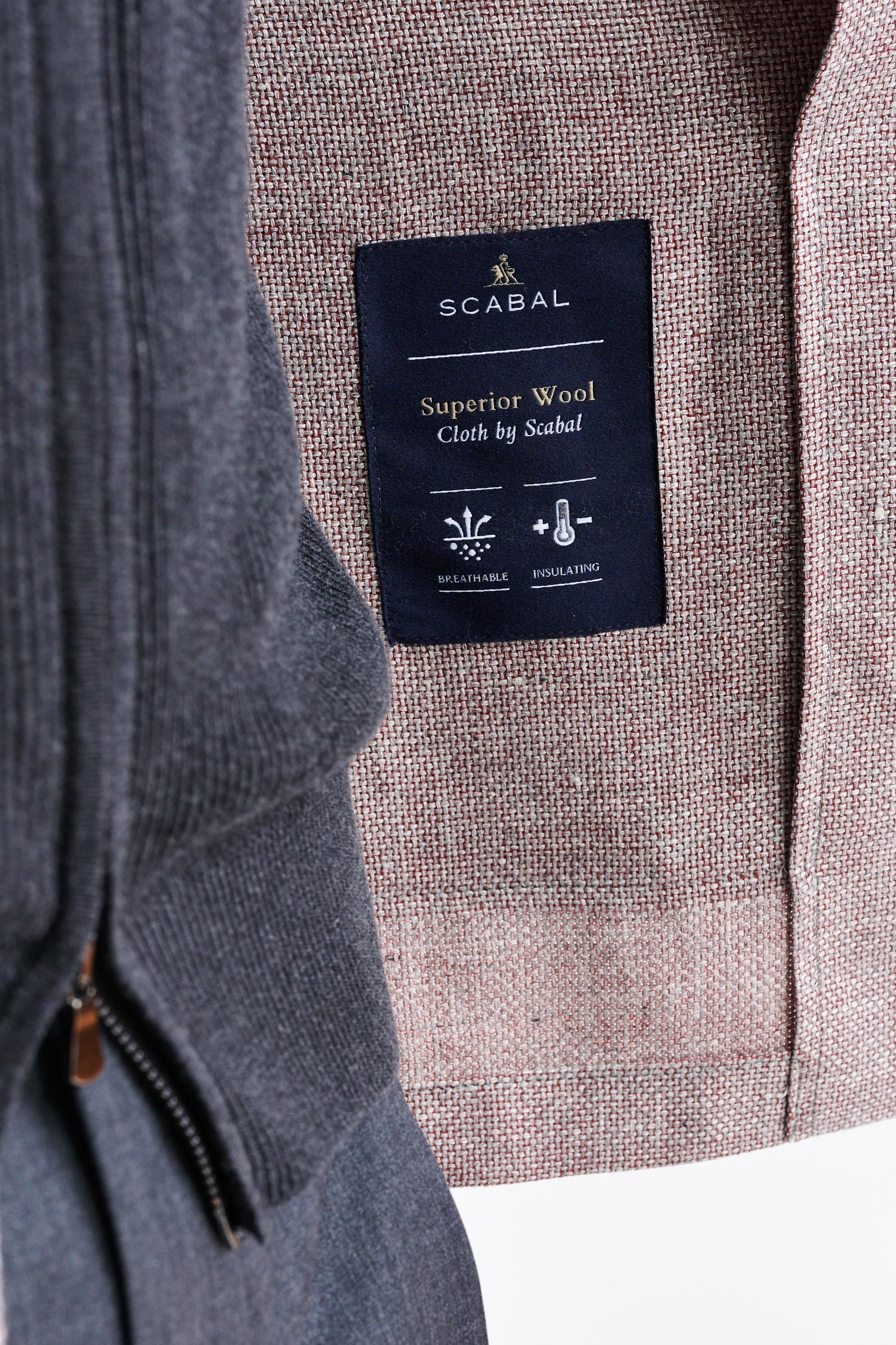 Light Red Wool & Linen Troy Jacket Jazz — detail 4