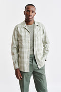 Light Green Wool & Cotton Plymouth Overshirt Riviera Trend