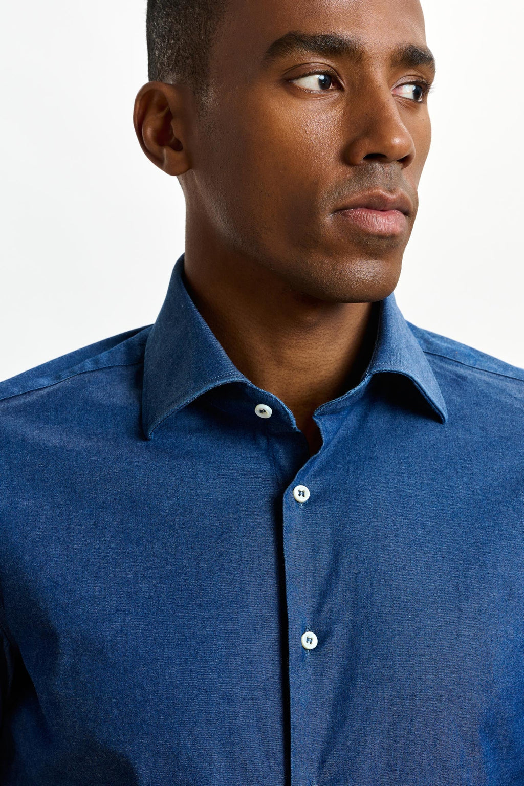 Rinse Denim Casual Long Sleeve Shirt — detail 2