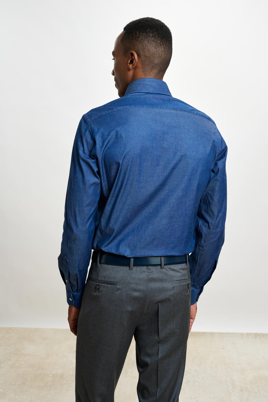 Rinse Denim Casual Long Sleeve Shirt — detail 5