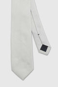 Mid Grey Handmade Silk Micro Jacquard Tie