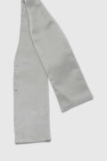 Grey Silk Self-Tie Satin Bow Tie