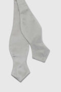 Grey Silk Satin Self-Tie Diamond Point Bow Tie