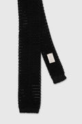Black Silk Knitted Tie