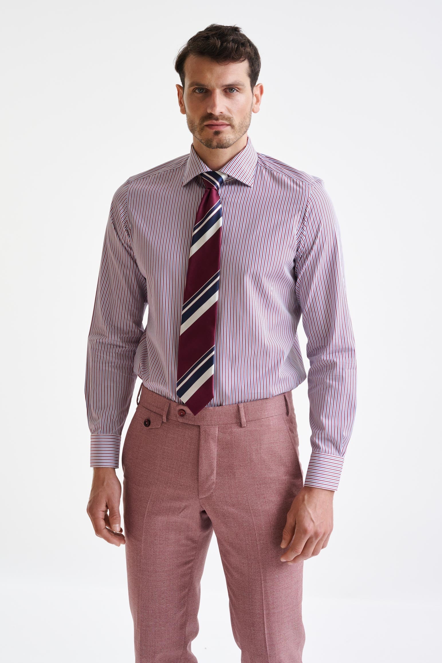 Wine Red 100% Silk Selection Tie — detail 1