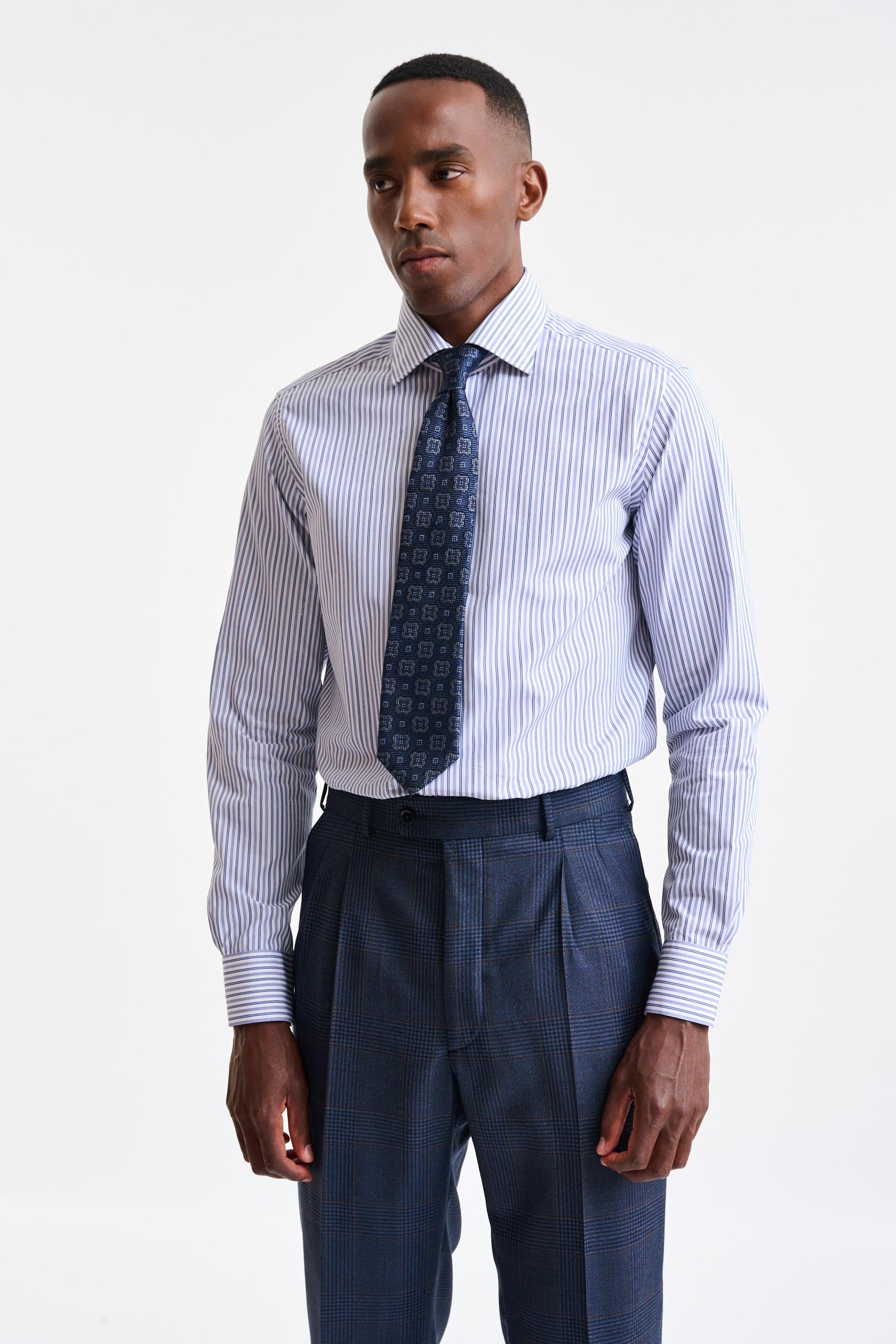 Blue 100% Silk Selection 2 Tie — detail 2