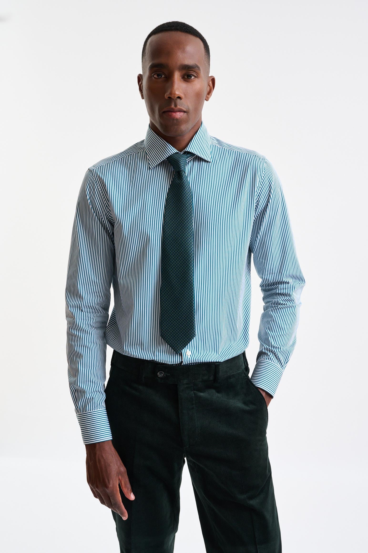 Powder Green 100% Silk Selection 2 Tie — detail 1