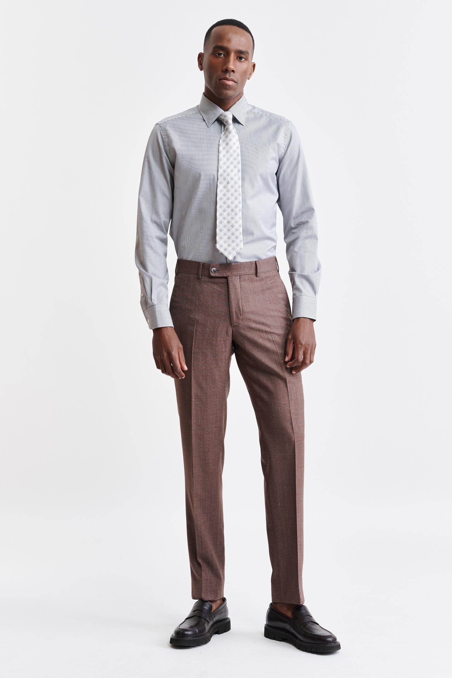 Light Grey 100% Silk Selection 3 Tie — detail 1