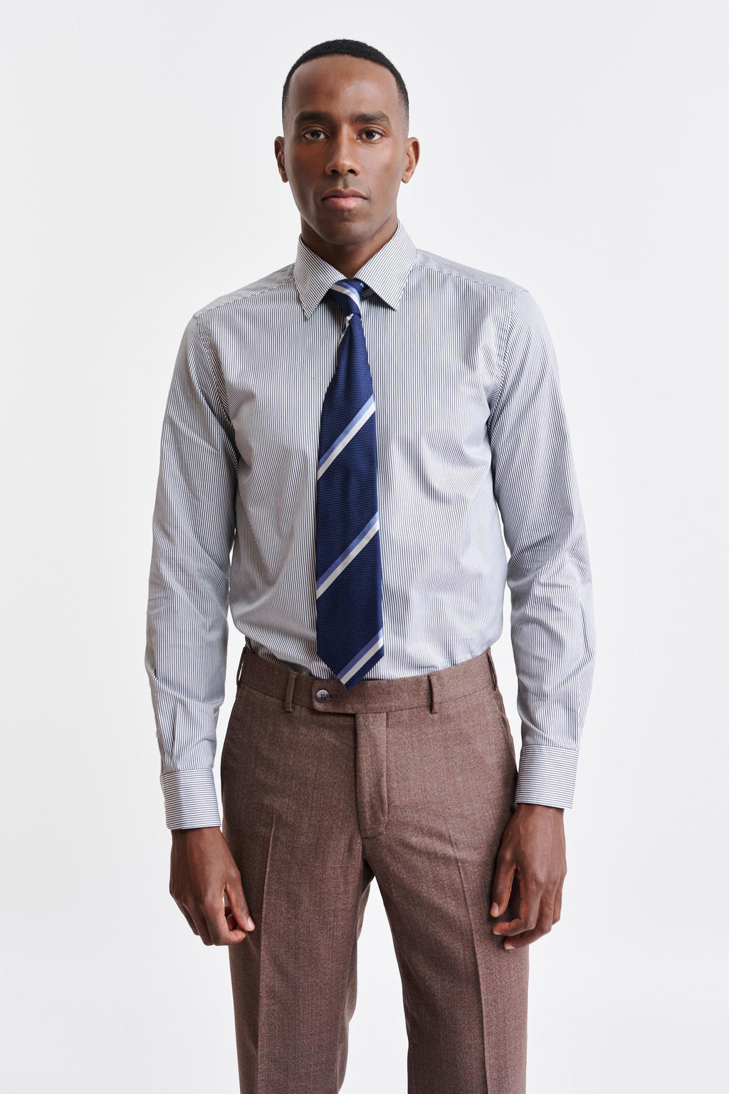 Petrol Blue 100% Silk Selection 3 Tie — detail 1