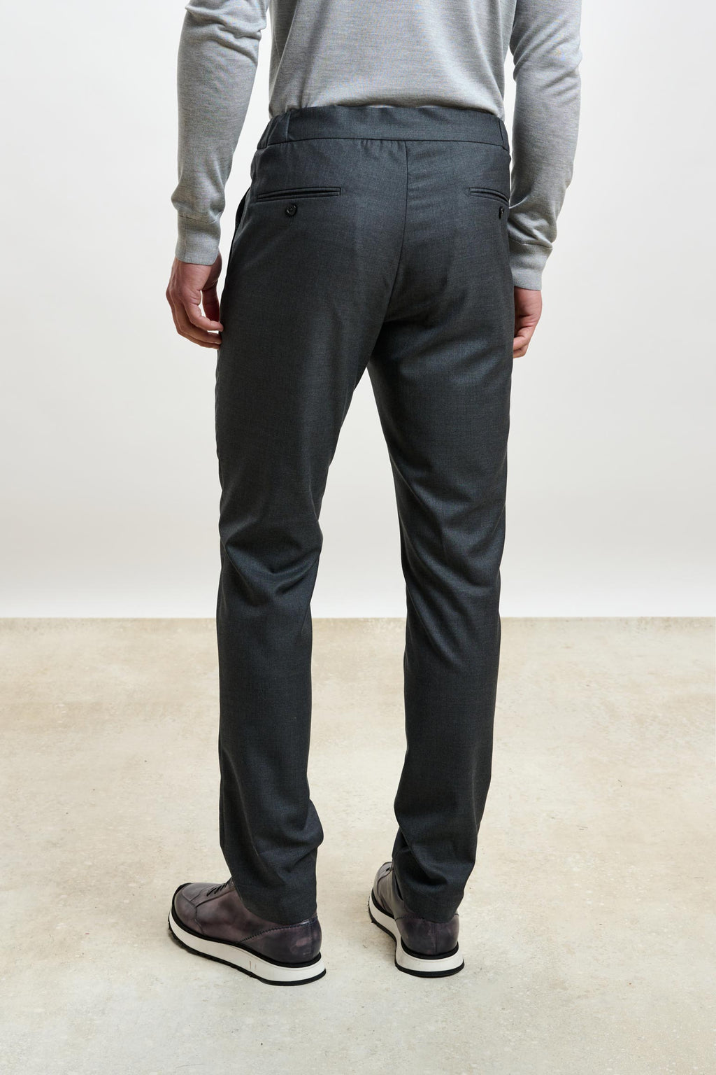 Grey Perth Drawstring Trousers Eton — detail 3