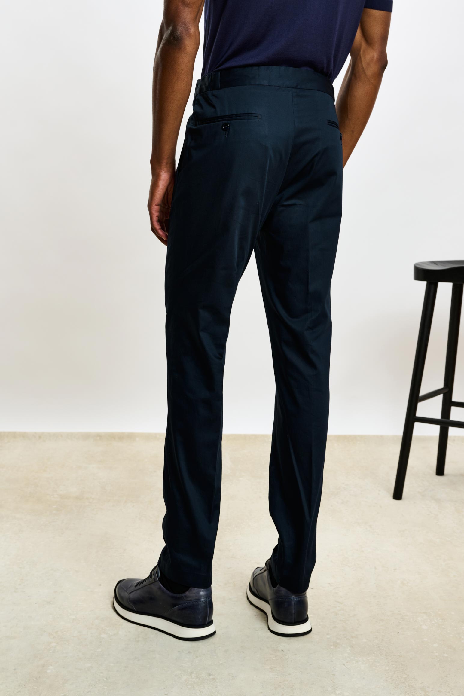 Black Perth Drawstring Trousers Cashmere Cotton — detail 4
