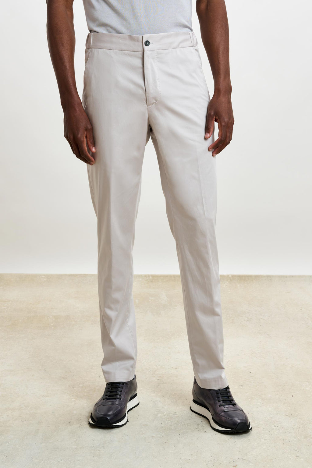 Light Beige Perth Drawstring Trousers Cashmere Cotton