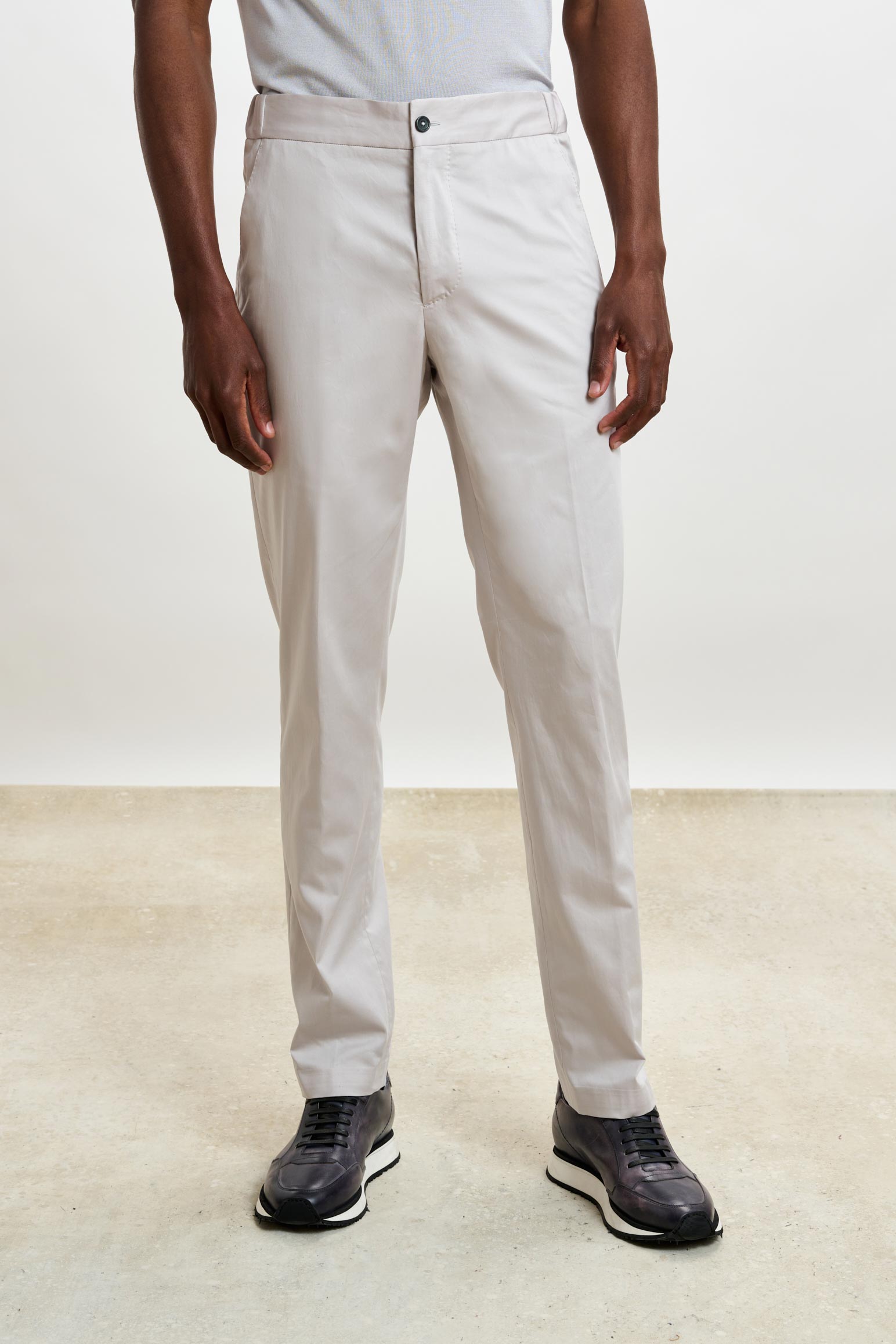 Light Beige Perth Drawstring Trousers Cashmere Cotton