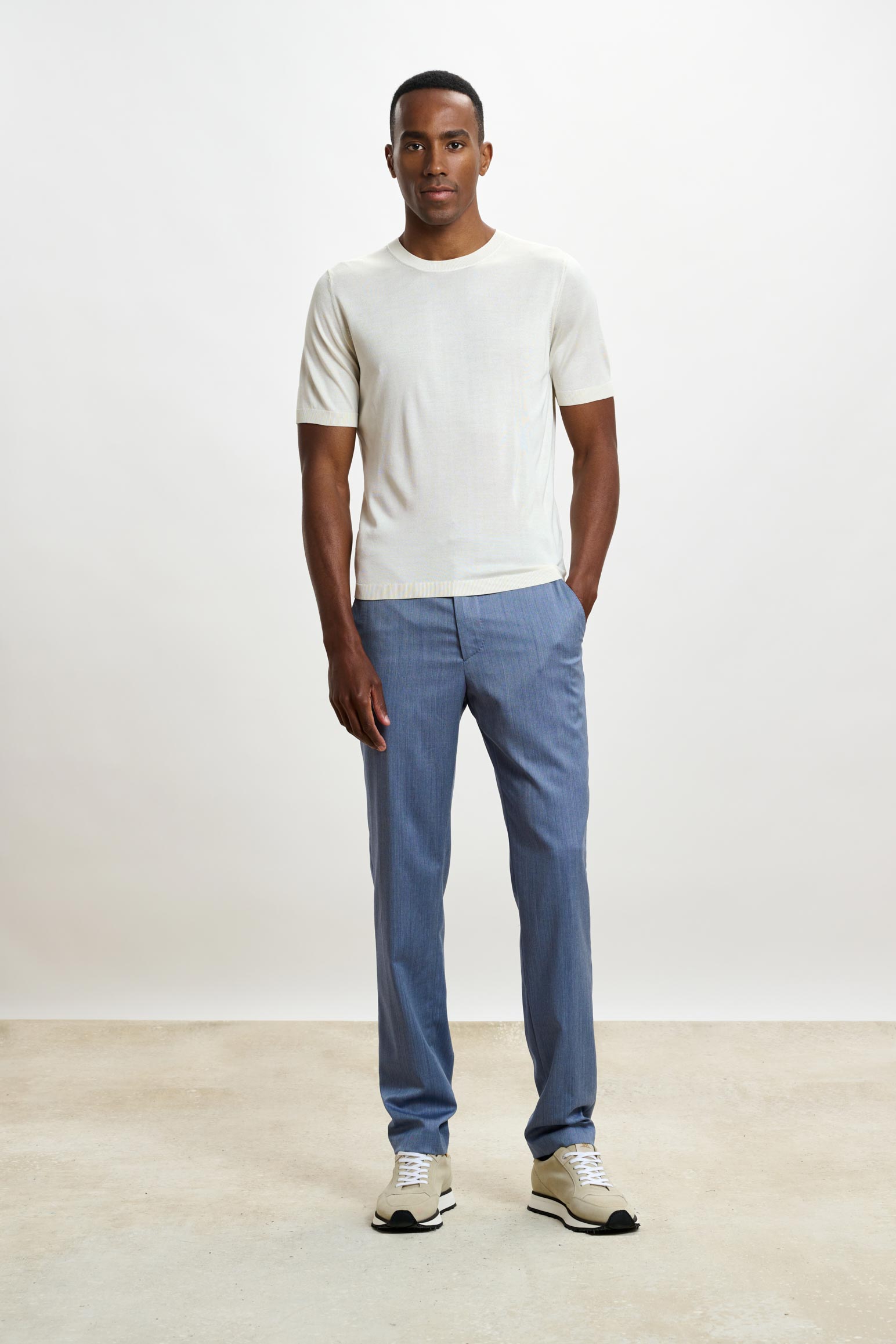 Light Blue Perth Drawstring Trousers Image — detail 4