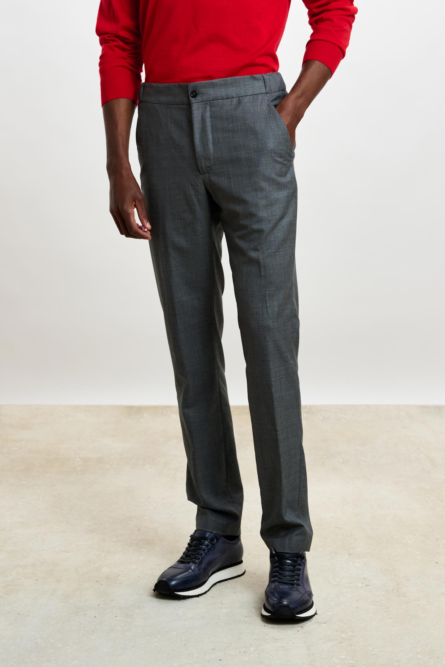 Light Grey Perth Drawstring Trousers Eton