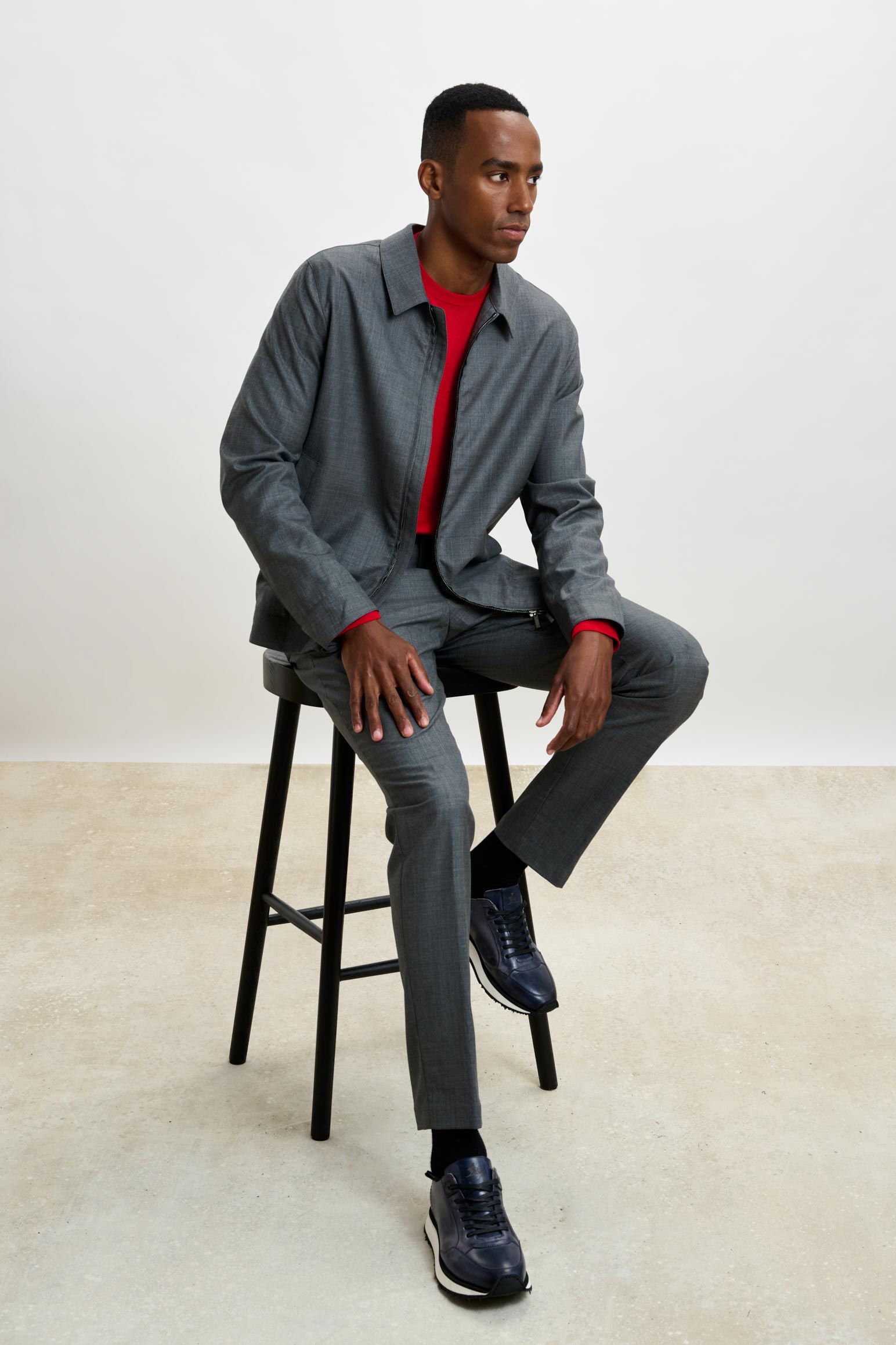 Light Grey Perth Drawstring Trousers Eton — detail 4