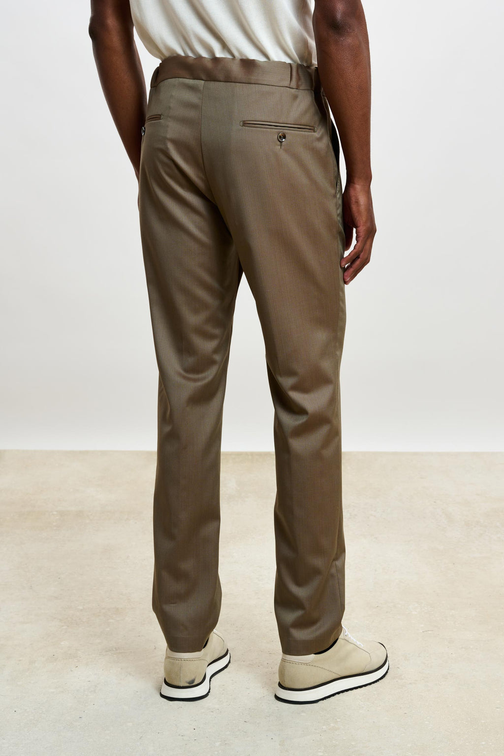 Solaro Brown Perth Drawstring Trousers Image — detail 3