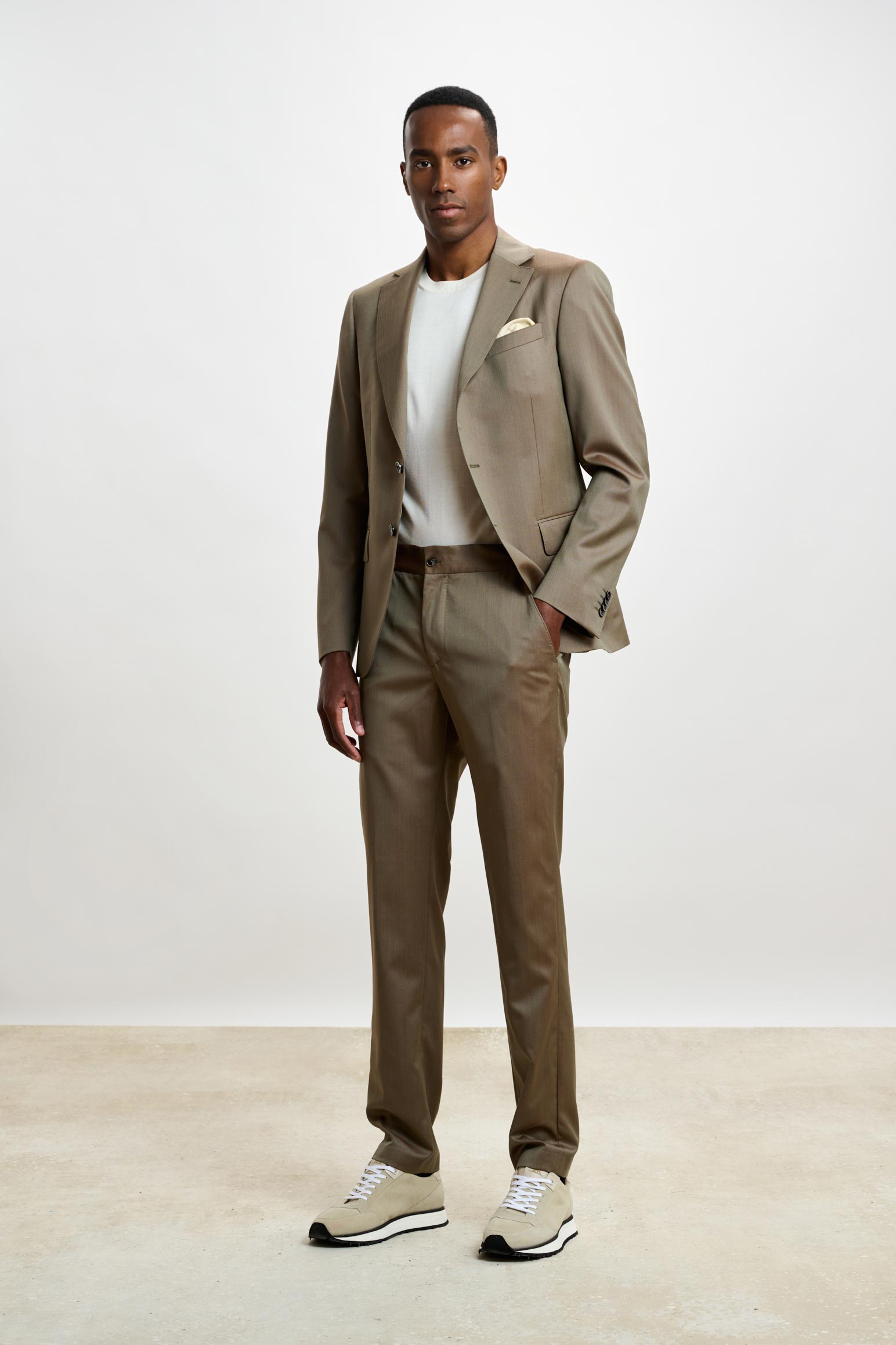 Solaro Brown Perth Drawstring Trousers Image — detail 4