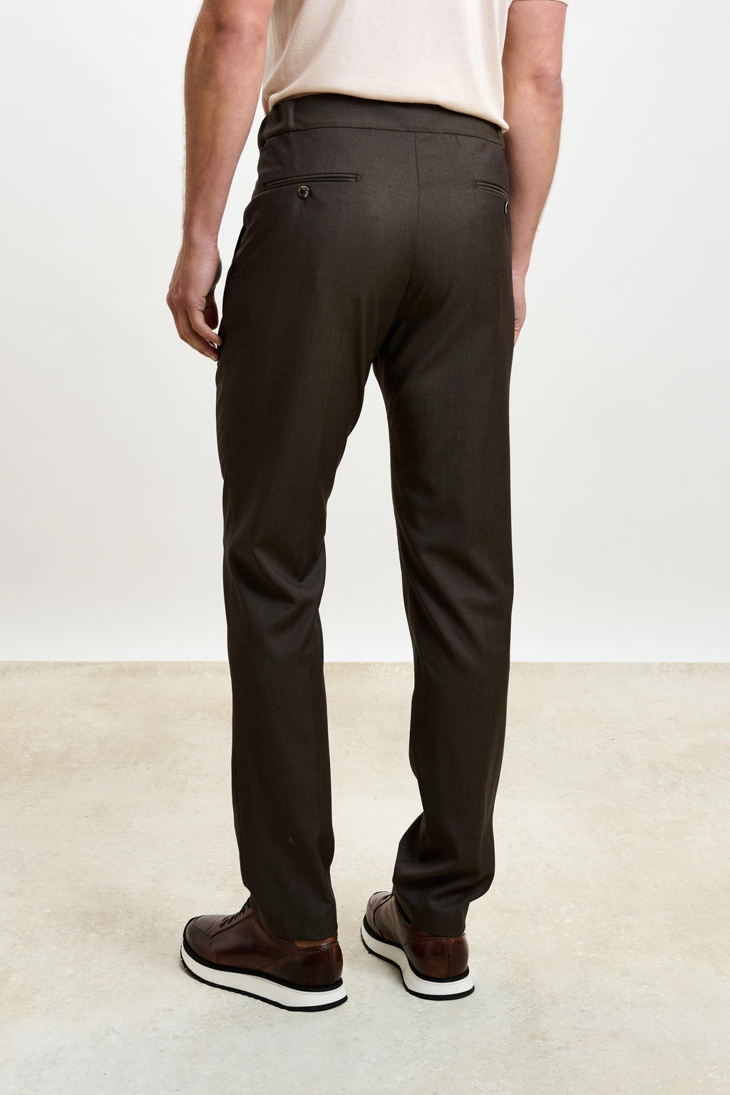 Dark Brown Perth Drawstring Trousers Image Solaro — detail 4
