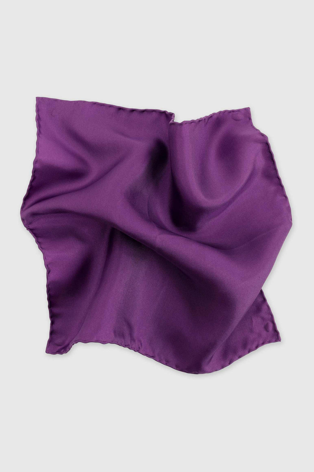 Purple 100% Silk Handmade Pocket Square — detail 1