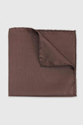 Brown 100% Silk Handmade Pocket Square