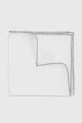 Silver Grey Logo 100% Silk Handmade Pocket Square
